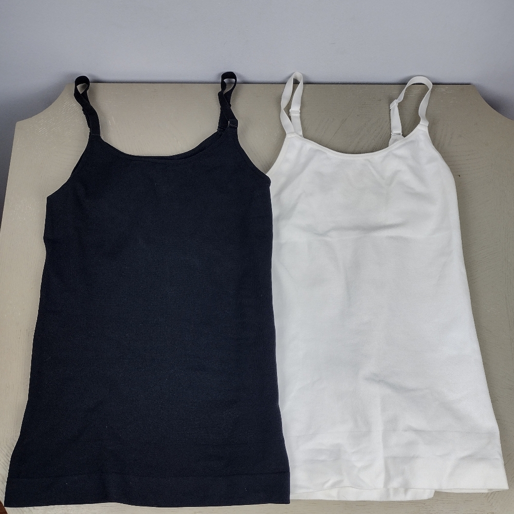 Classic Women's Double Pack Cotton Camisoles - Black & White